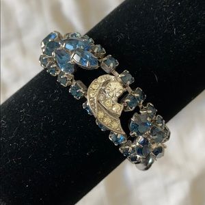Vintage Blue Rhinestone Bracelet